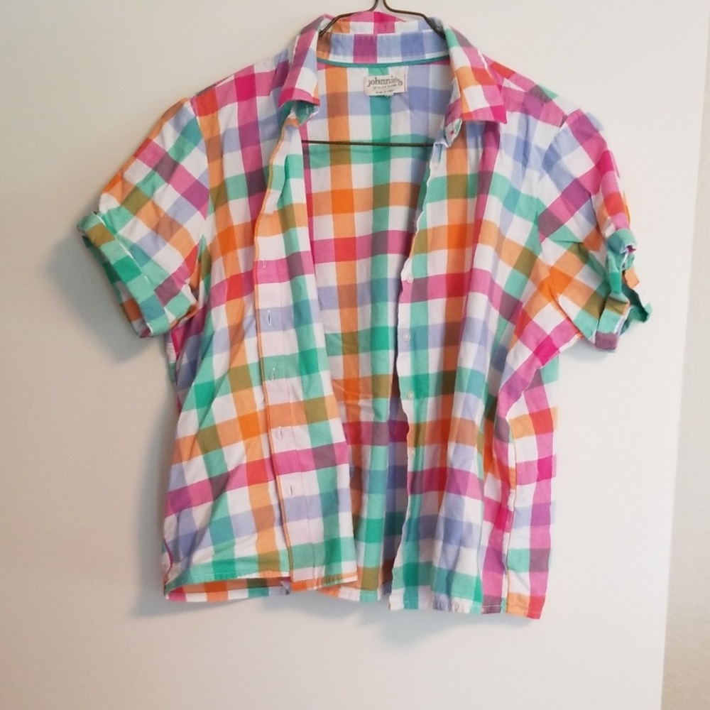 Bright Plaid Top
